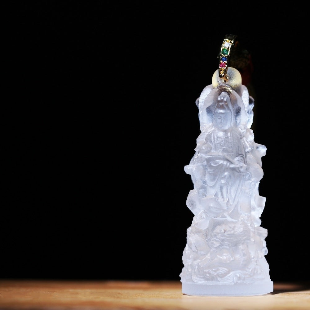 Three-Faced Guanyin Liuli Pendant-Comprehensive Protection