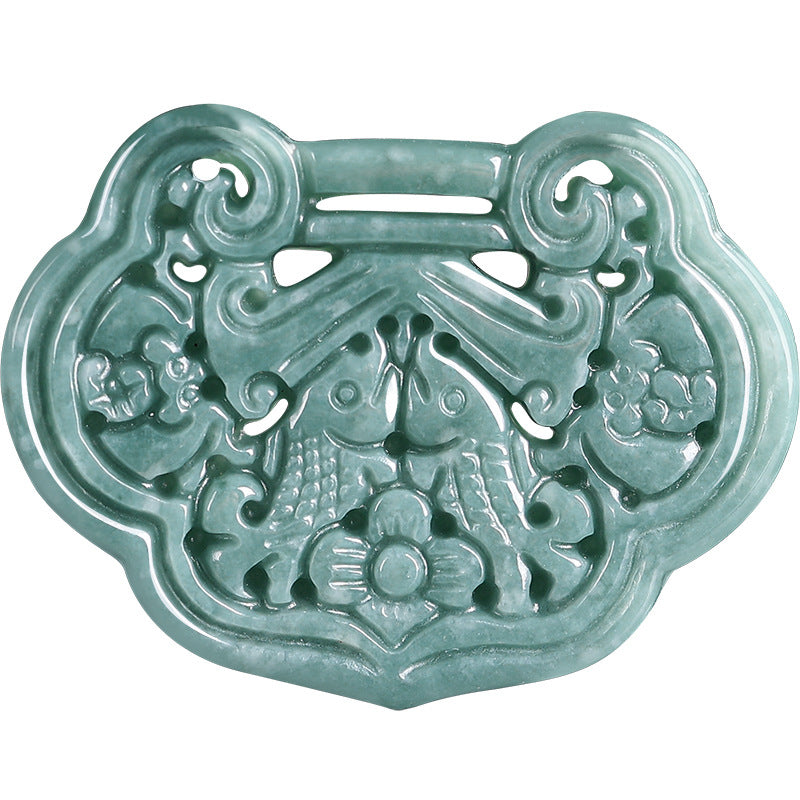 Abundant Fortune Koi Jade Pendant ¨C Prosperity. Harmony & Continuous Wealth