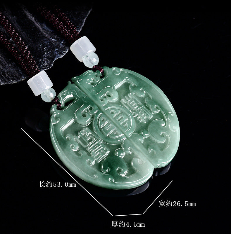 Balanced Together-Dragon & Phoenix Jade Couple Pendant