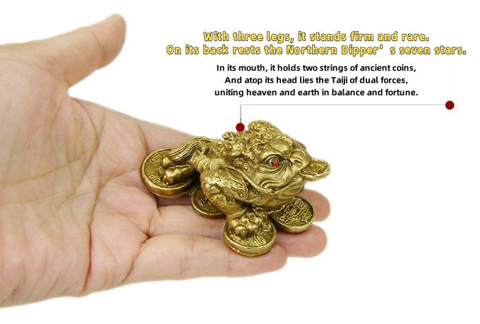 Seven-Star Money Toad â€?Solid Brass Fortune Figurine for Wealth & Prosperity