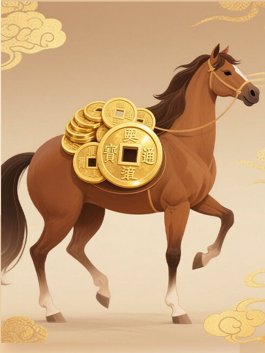Fortune Gallop Golden Bracelet-2026 Horse Symbol of Progress & Prosperity