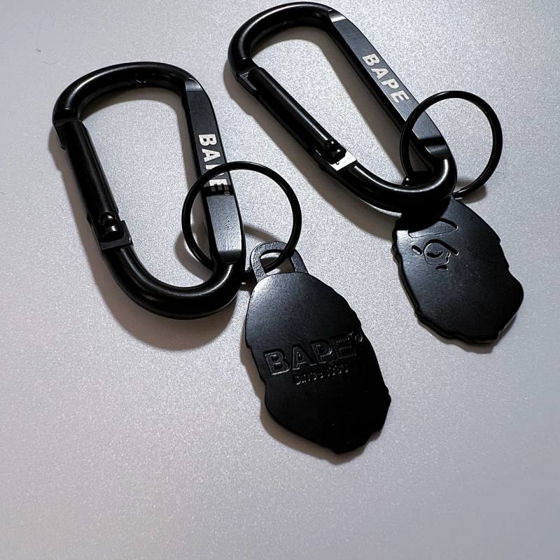 BAPE Carabiner Keychains - Black