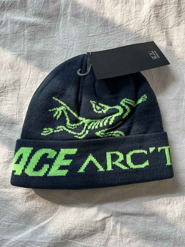 Knit Beanie Hat with Logo Graphic
