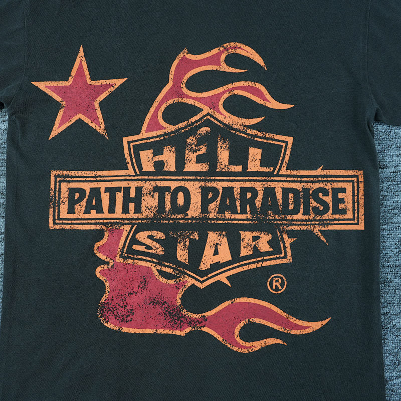 Hellstar Studios Biker Tour Short Sleeve Tee Shirt Black