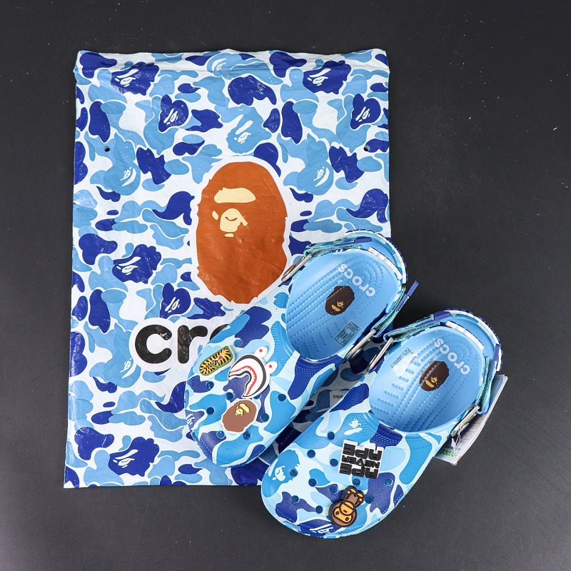 BAPE x Crocs Classic Clog - Blue ABC Camo