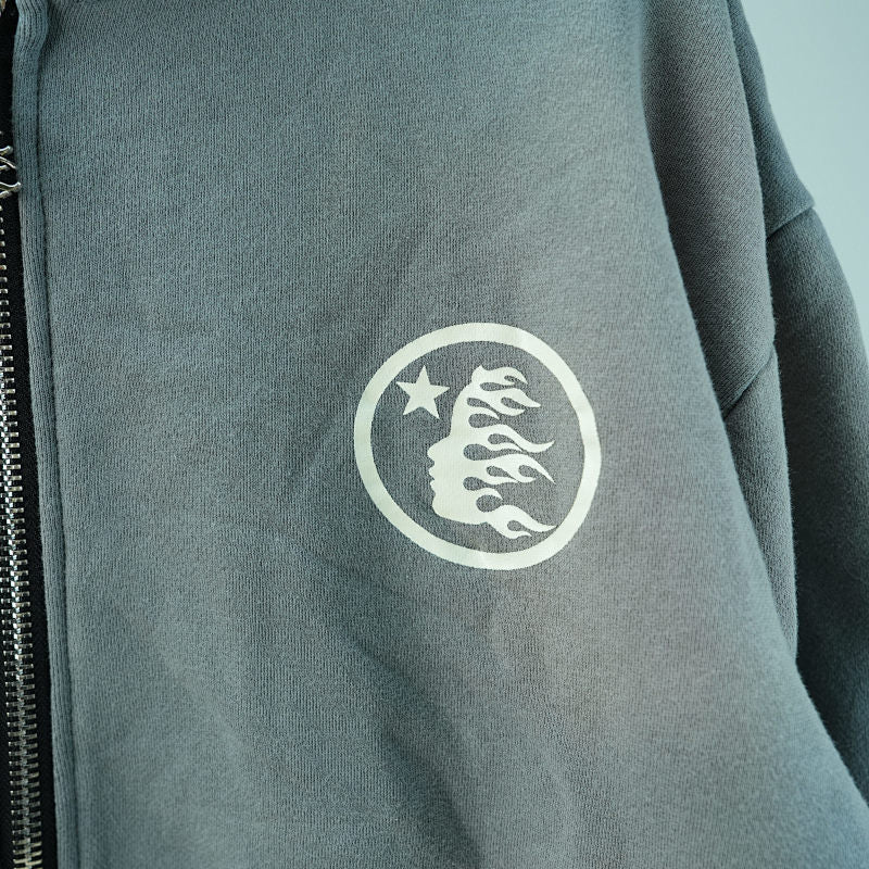 Hellstar Studios Zip Hoodie Gray