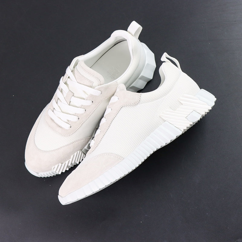 Hermes Bouncing Sneaker - White/Grey Technical Mesh