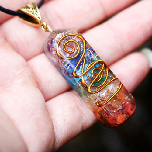 7 Chakra Orgone Energy Healing EMF Protection Pendant Necklace