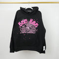 Sp5der Angel Number Hoodie Black