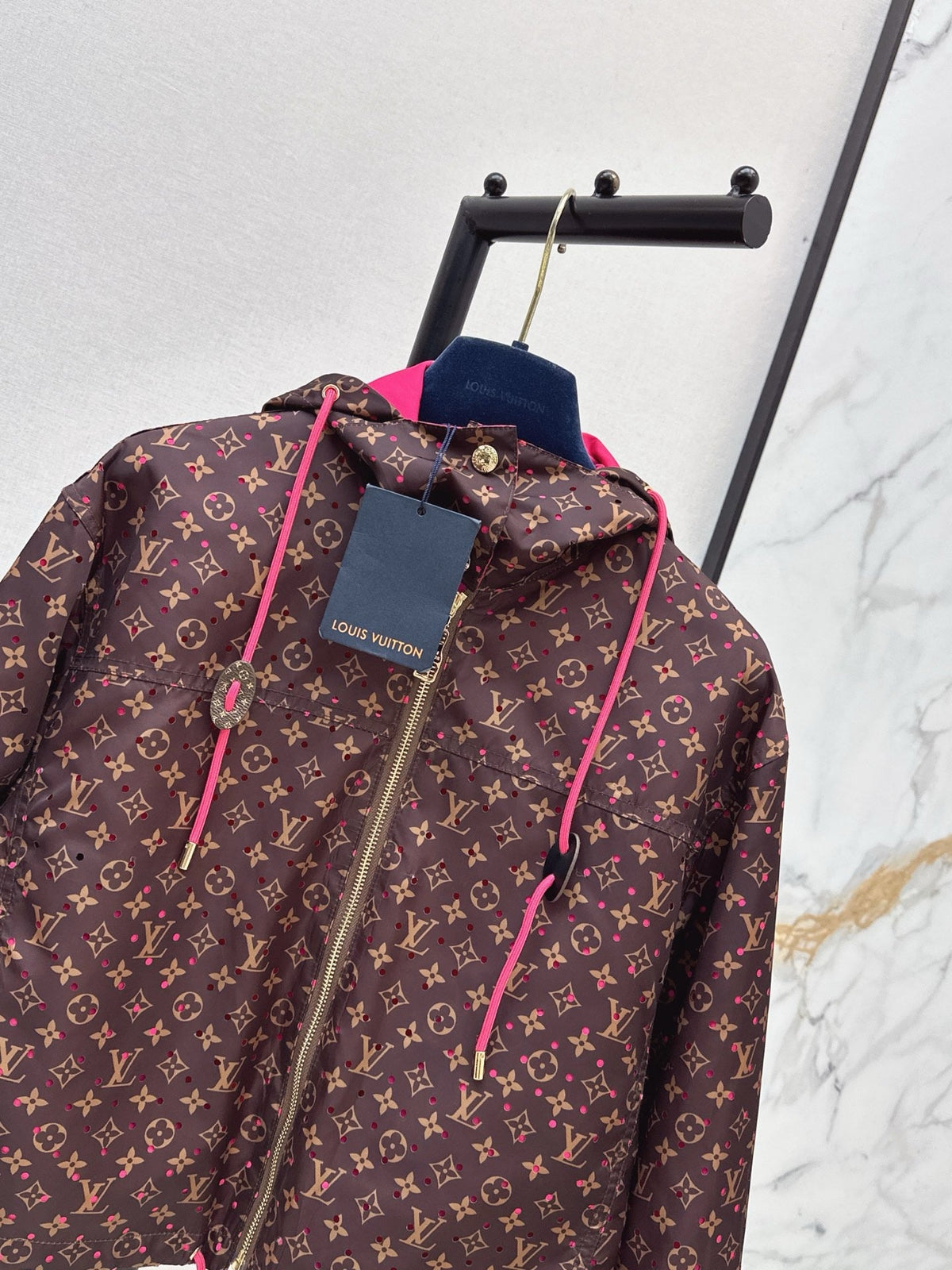 Monogram Hooded Windbreaker Jacket