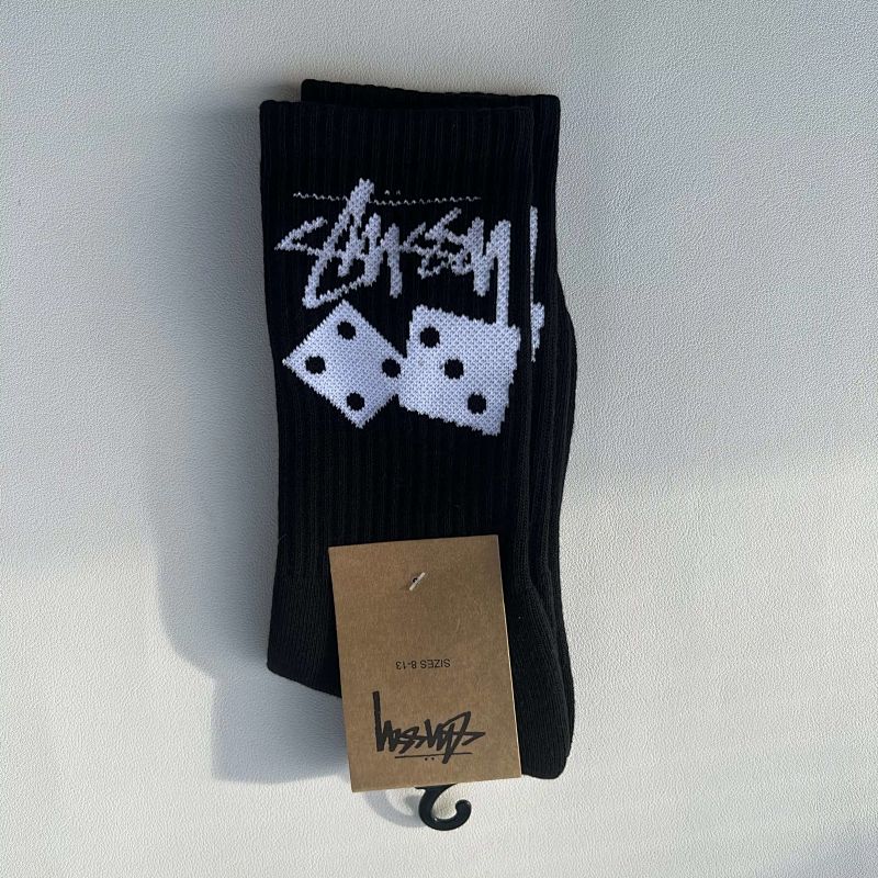 Crew Socks with 8-Ball and Dice Graphics