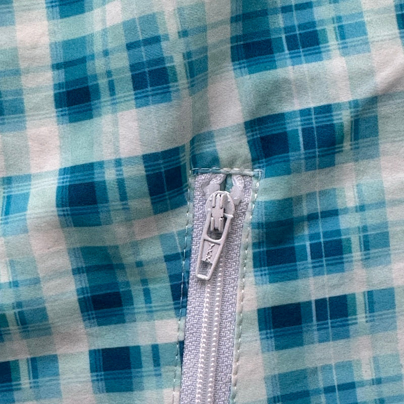 Mertra Zip Up - Blue Checkered