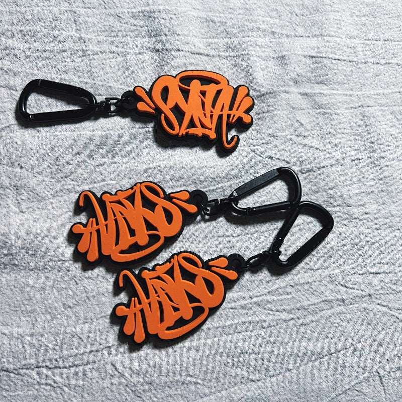 Keychains/Bag Charms - Orange/Black