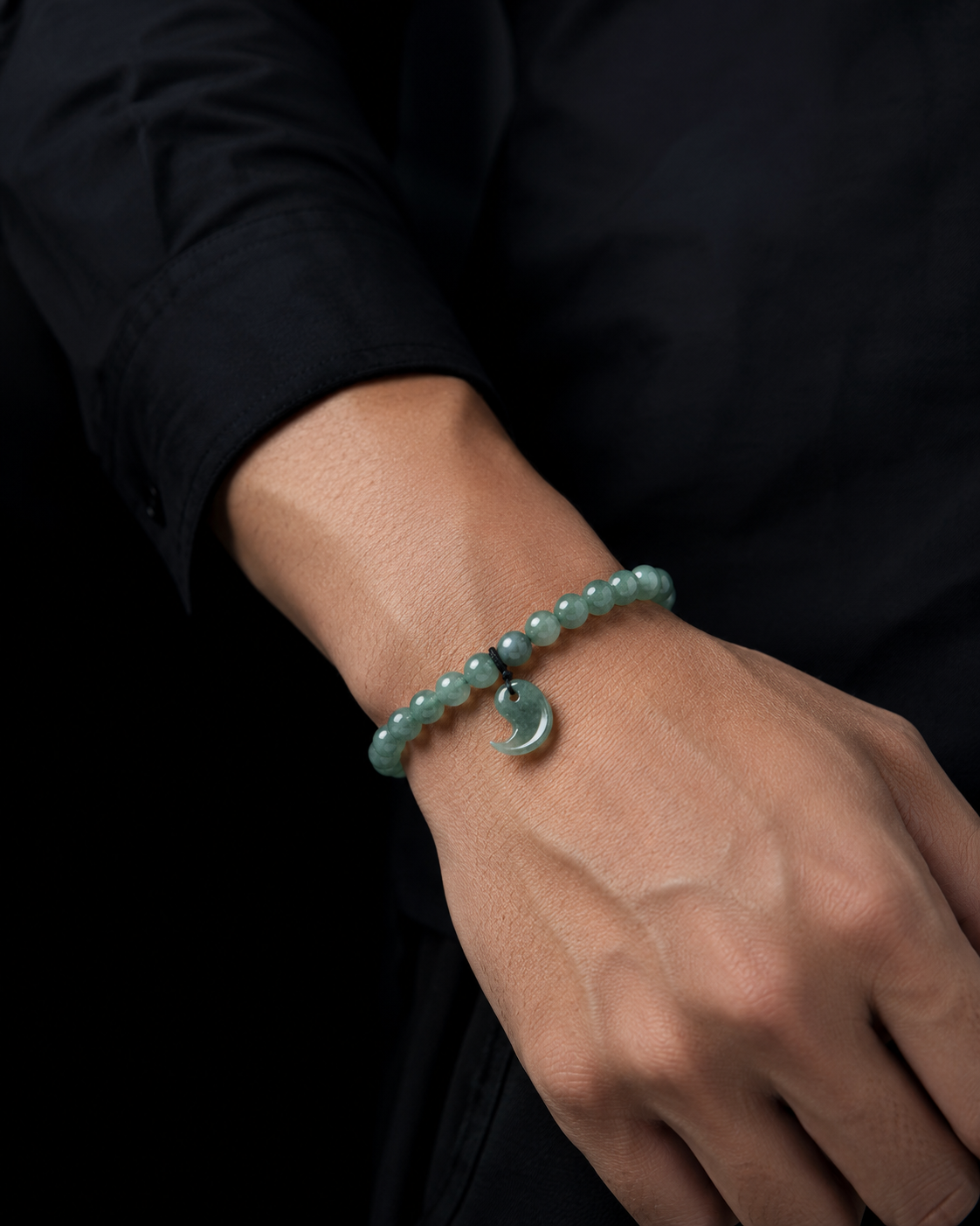 Taiji Magatama Jade Bracelet-Balance. Harmony & Peace