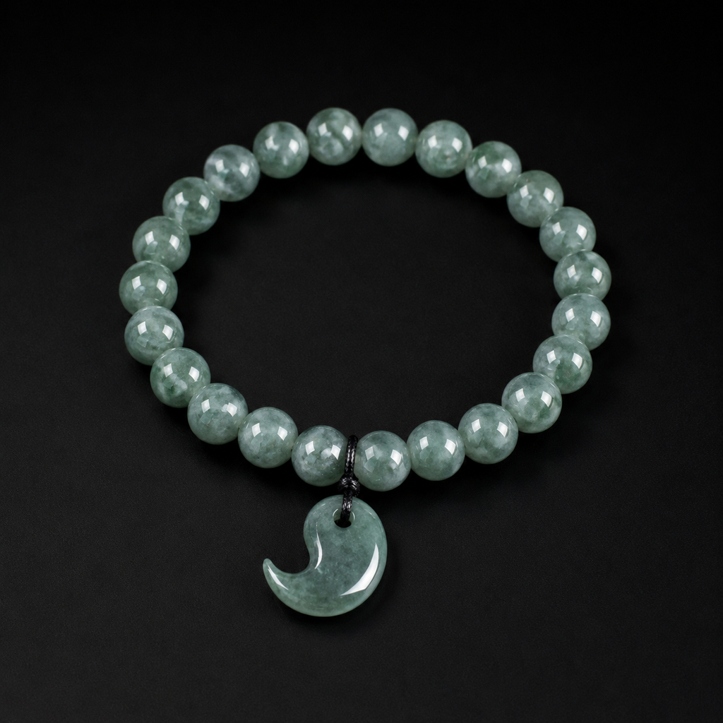 Taiji Magatama Jade Bracelet-Balance, Harmony & Peace