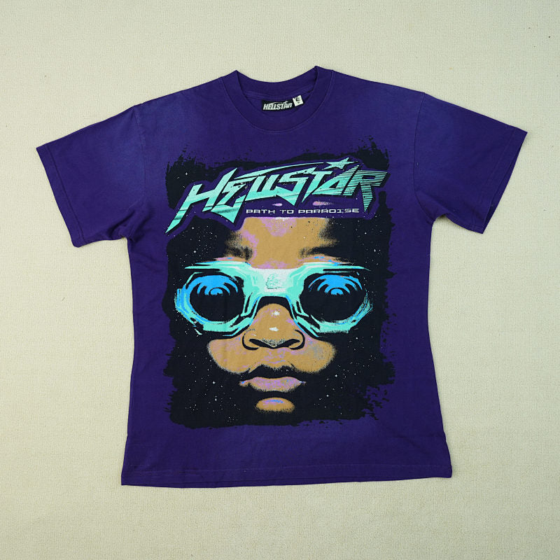 Hellstar Goggles T-Shirt Purple