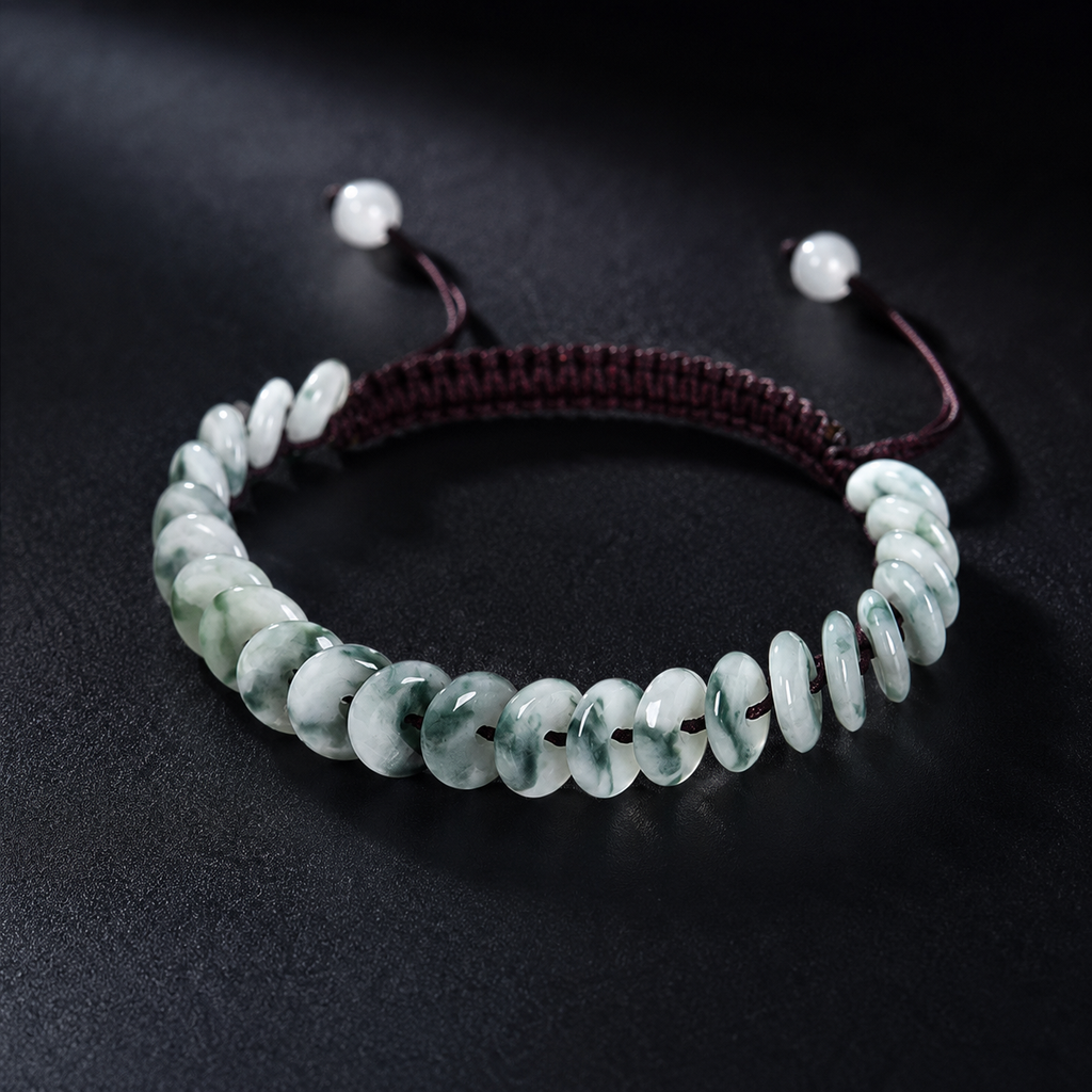 Peace in Motion-Jadeite Peace Buckle Bracelet