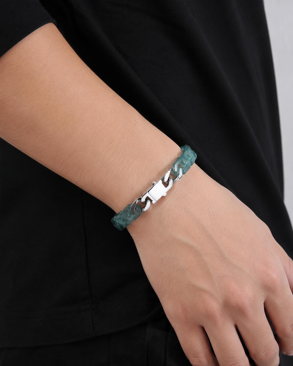 Unbreakable Rhythm-Jade Cuban Link Bracelet