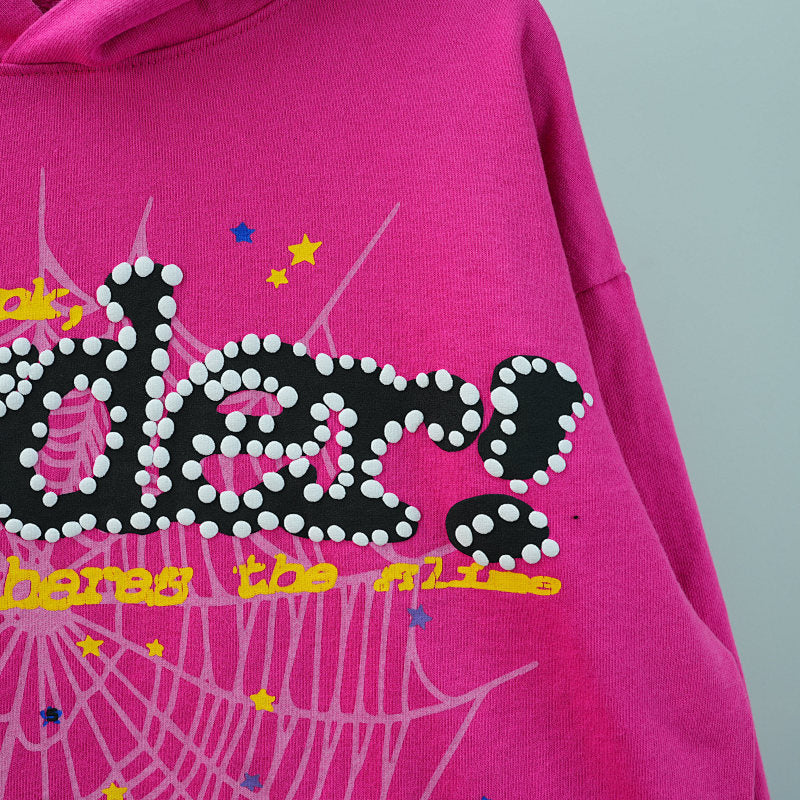 Sp5der P*NK V2 Hoodie Pink