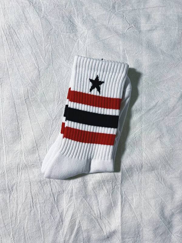 Givenchy Athletic Crew Socks - White/Navy/Black/Red