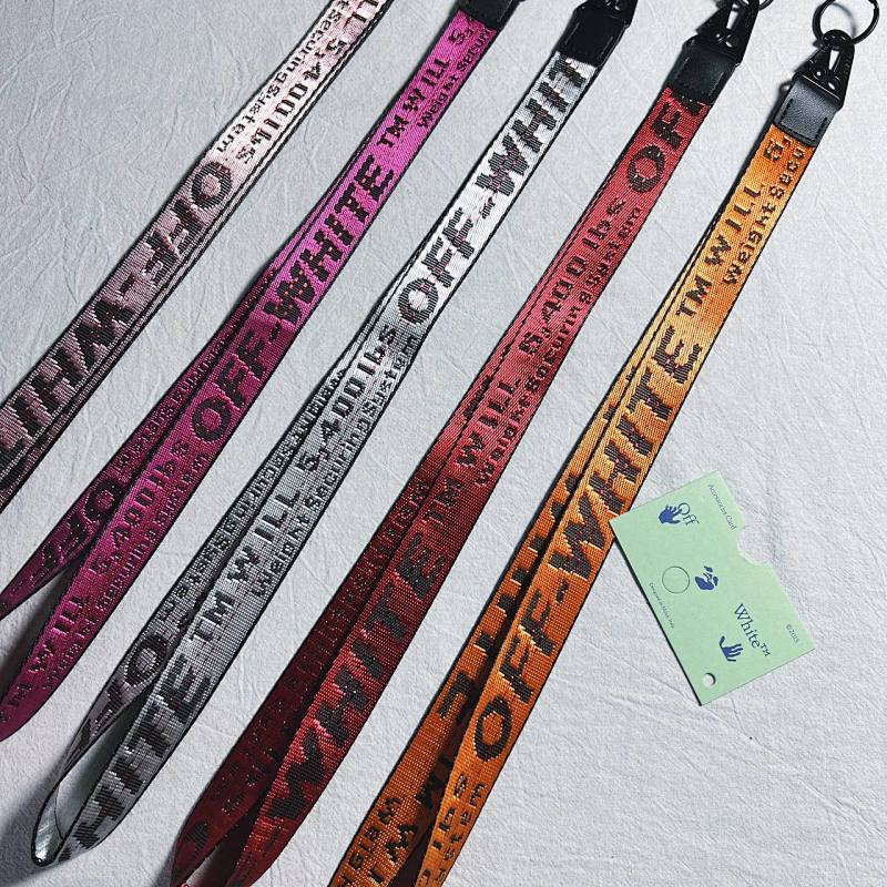 Off-White Lanyards - Pink/Silver/Red/Orange