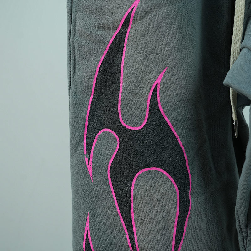 Hellstar Grey Future Flame Sweatpants