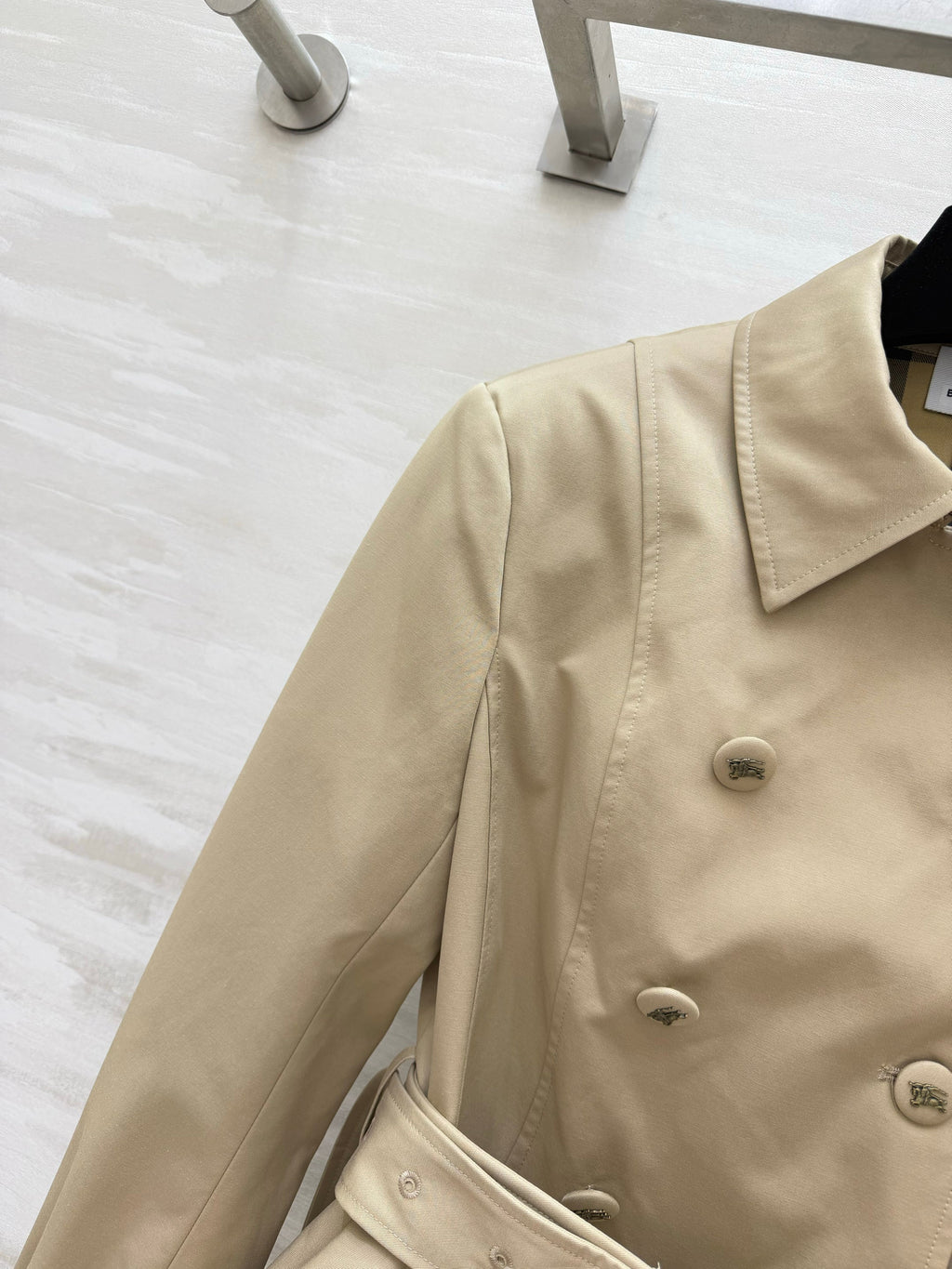 Short Peplum Trench Coat