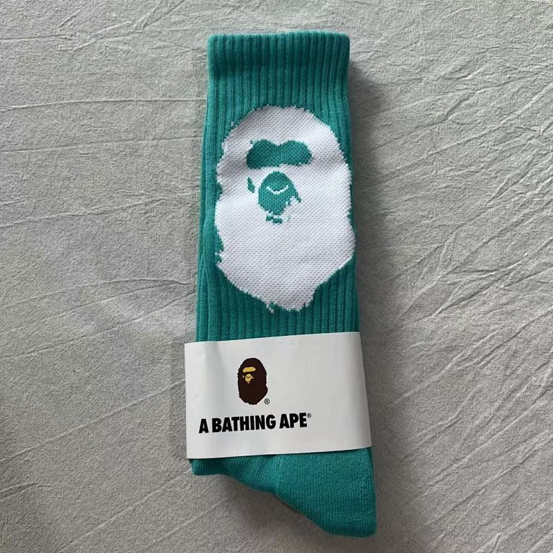 A Bathing Ape BAPE Logo Crew Socks