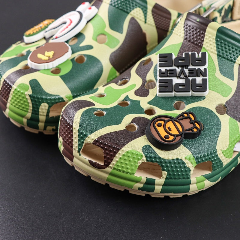 BAPE x Crocs Classic Clog - Green ABC Camo