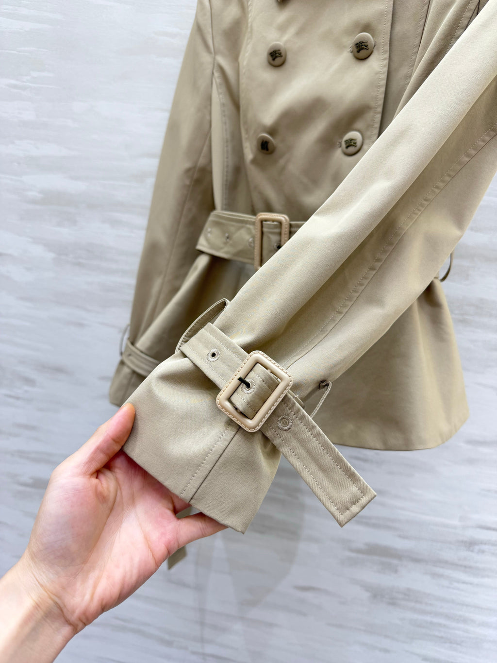 Short Peplum Trench Coat