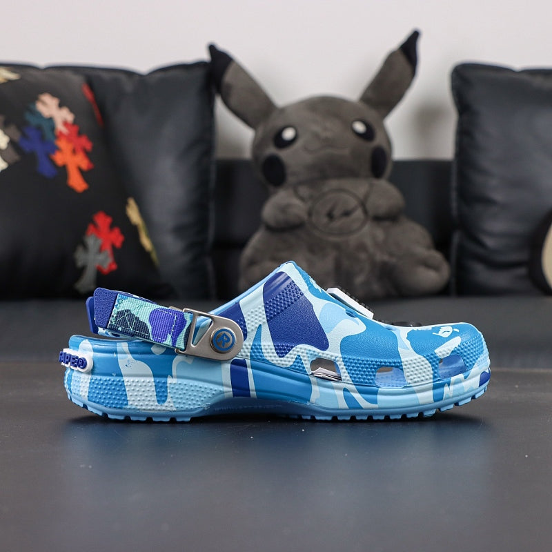 BAPE x Crocs Classic Clog - Blue ABC Camo