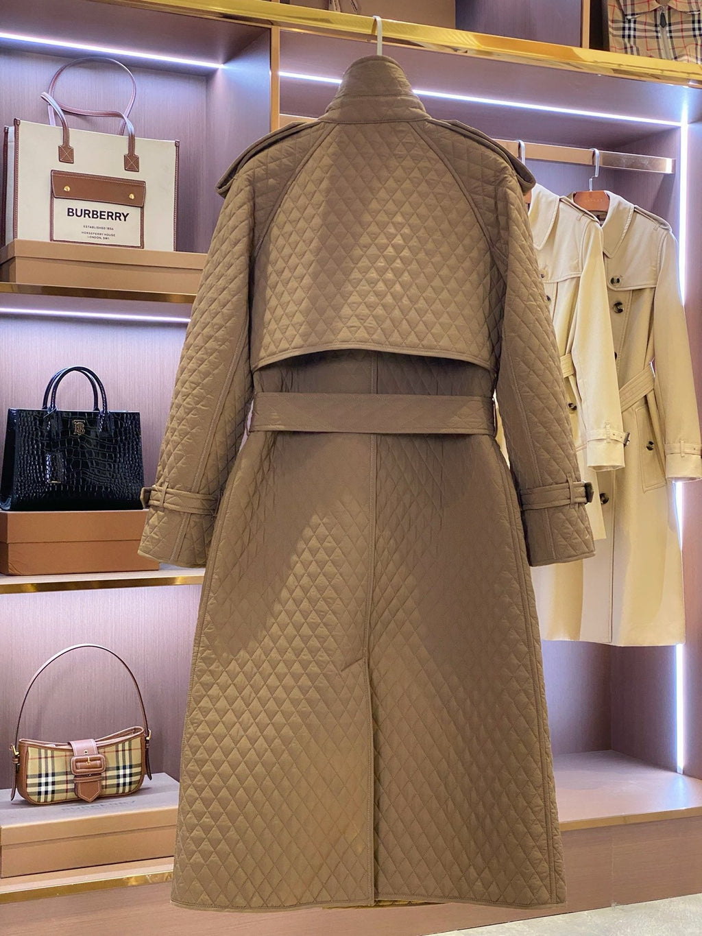Quilted Trench Coat