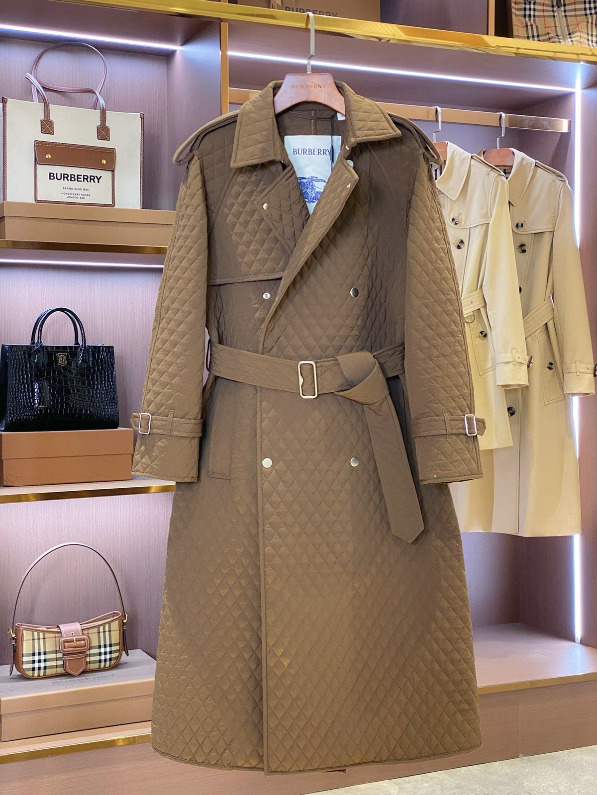 Quilted Trench Coat