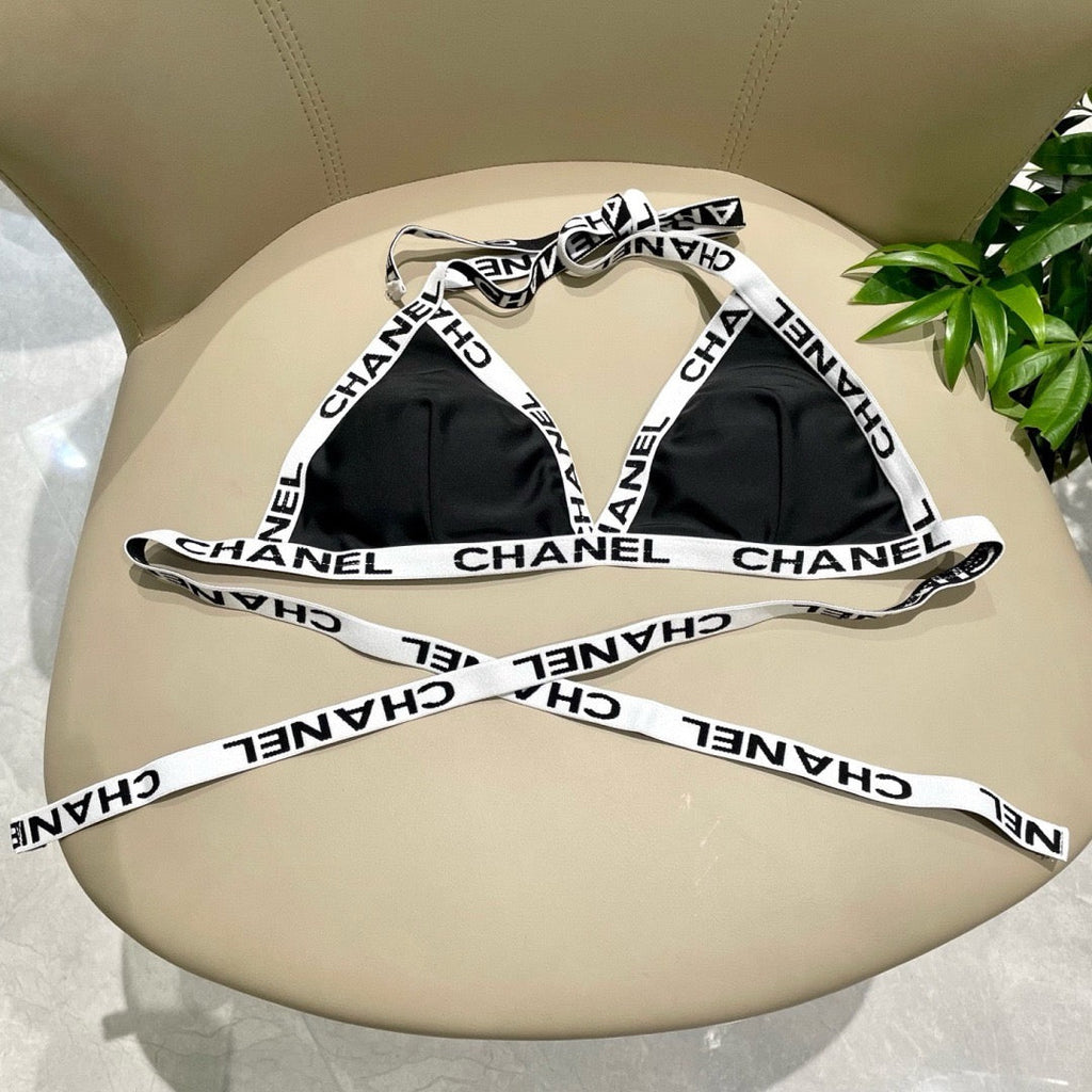 Logo Strap Triangle Bikini Set