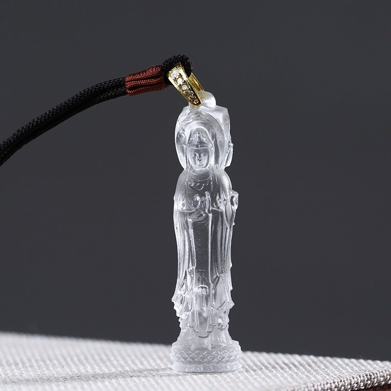 Three-Faced Guanyin Glaze Pendant-Compassion. Protection & Harmony
