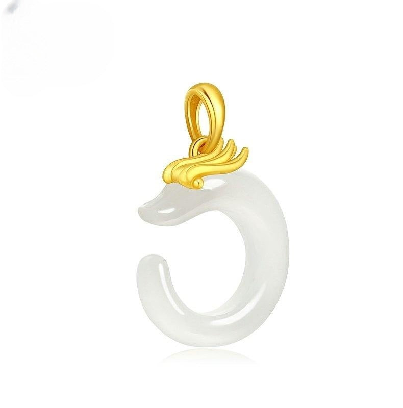 Zodiac Dragon Jade Necklace Pendant -Fortune Prosperity
