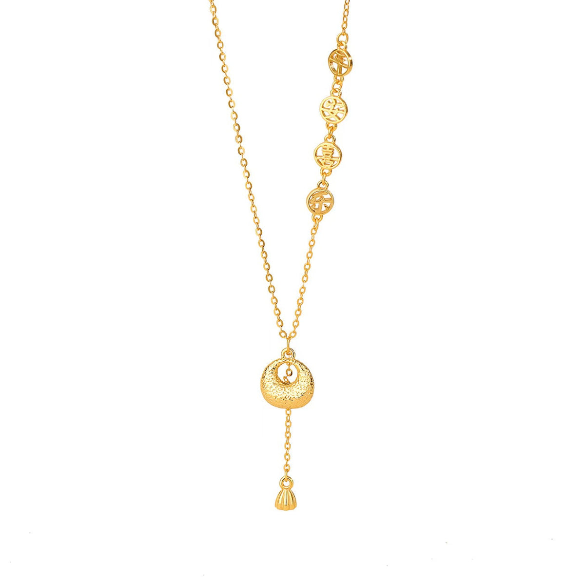 Gold Blessing Pouch Necklace¨CPeace Joy & Harmony
