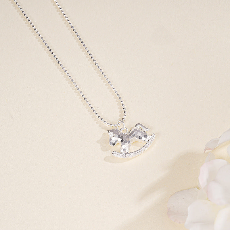 Lucky Spark Horse Golden Necklace-2026 Symbol of Progress & Fortune