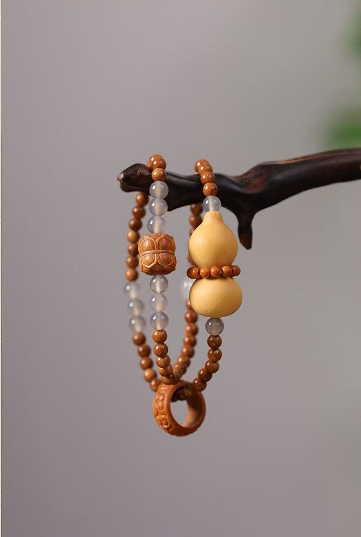 Gourd & Lotus Blessing Bodhi Bracelet¨CWealth and Harmony