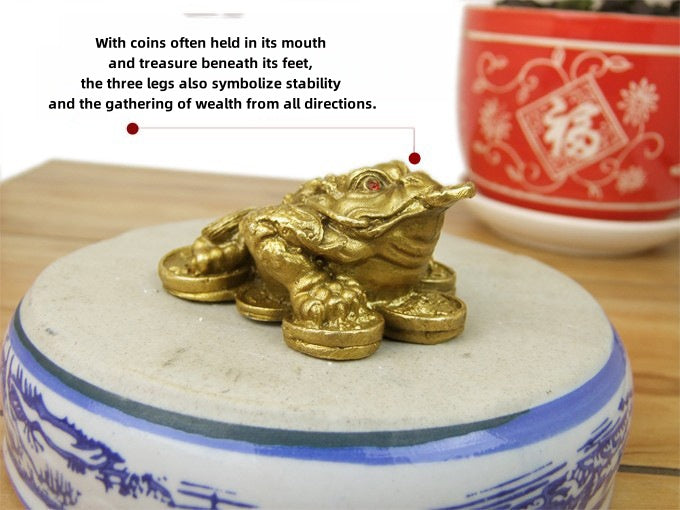 Seven-Star Money Toad â€?Solid Brass Fortune Figurine for Wealth & Prosperity