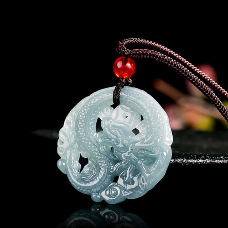 Prosperity Flow Dragon Jade Pendant-Prosperity & Success Guardian