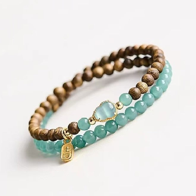 Calabash Sandalwood 2 Wrap Bracelet-Wealth and Prosperity