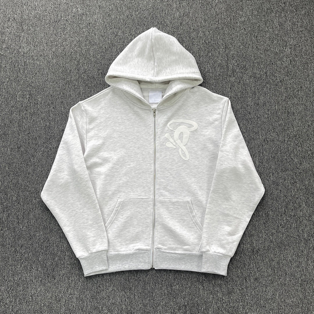 Zip Hoodie White