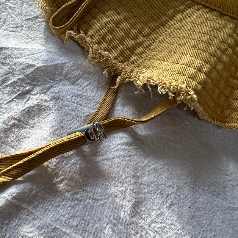 Jacquemus Bucket Hat - Mustard Yellow/Silver