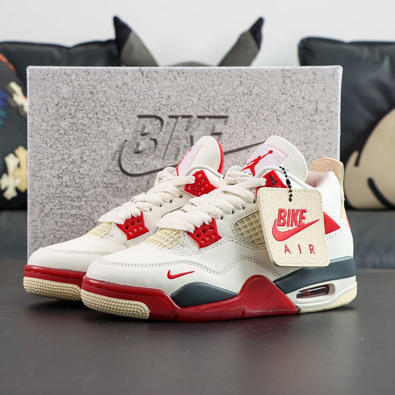 Nike Air Jordan 4 Retro x Bike Air - Sail/Red
