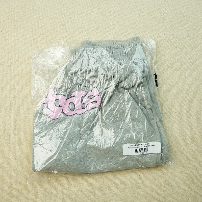 Sp5Der Og Web Logo Sweat Short Heather Grey