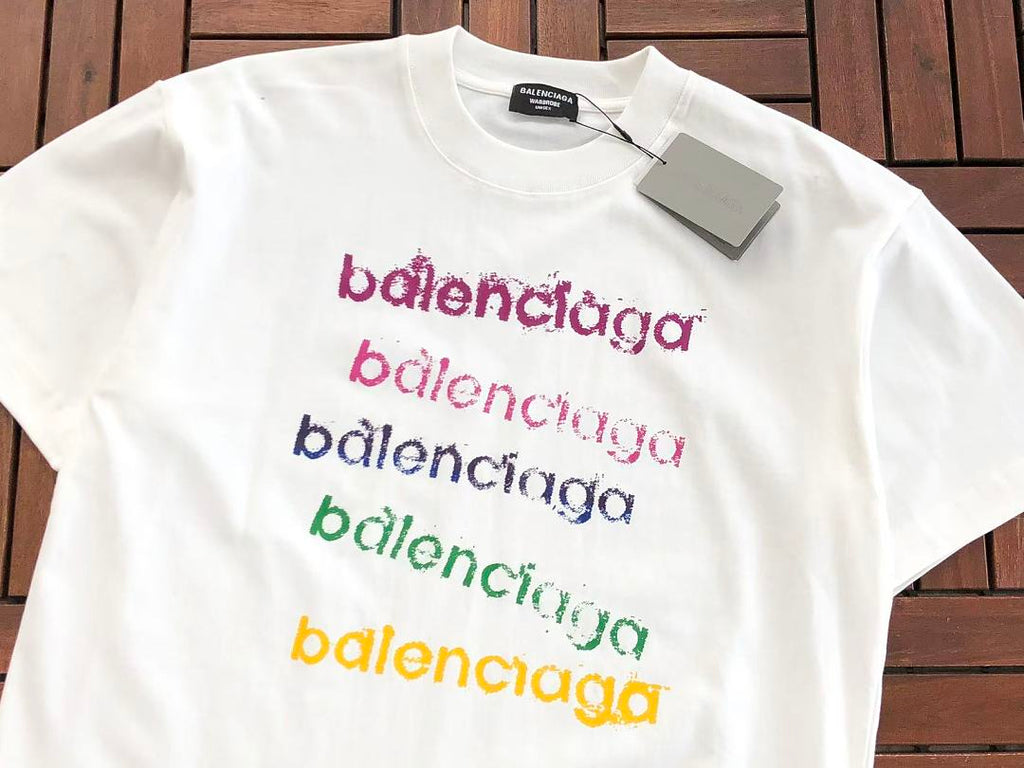 Multicolor Logo Balenciaga T-Shirt