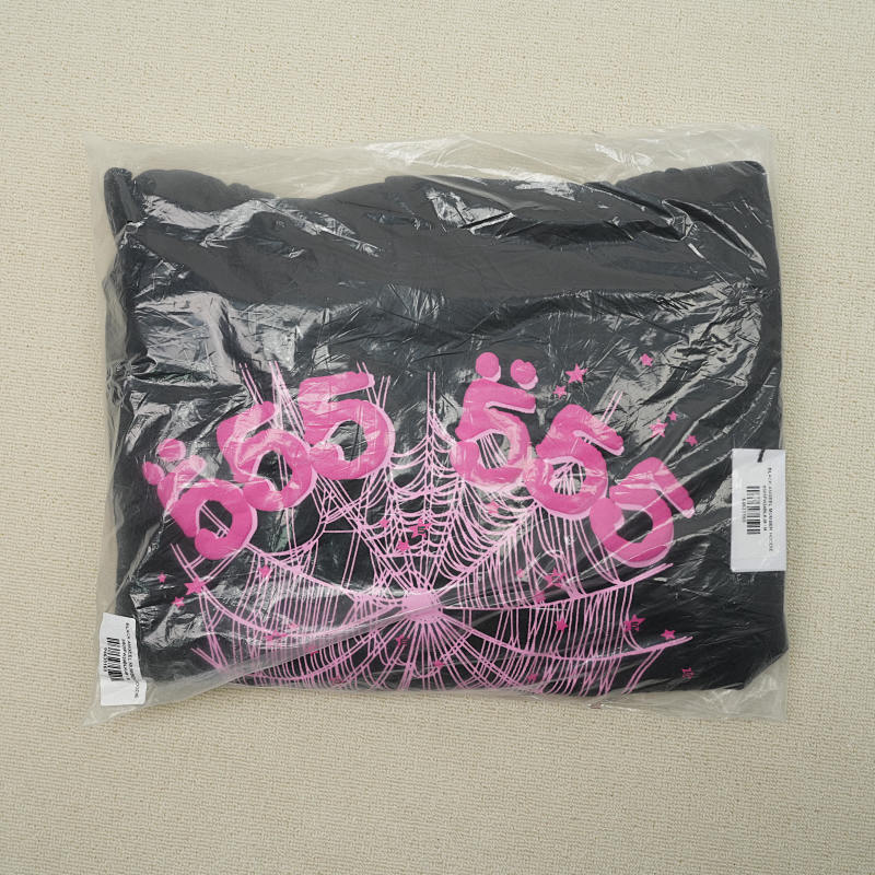 Sp5der Angel Number Hoodie Black
