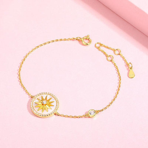 8 Pointed Star Octagram Diamond Pearl Healing Bracelet