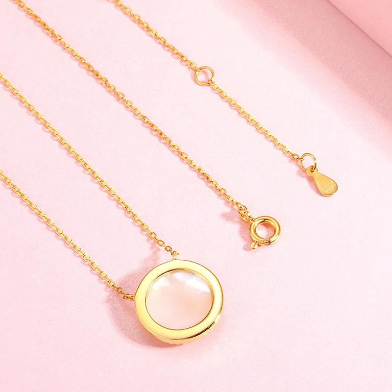 8 Pointed Star Octagram Diamond Pearl Healing Pendant Necklace